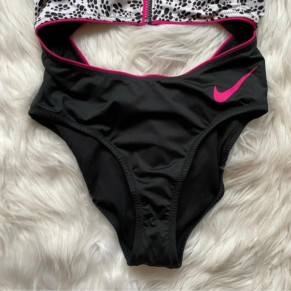 Nike Party Dots Women’s Cutout One-Piece Swimsuit M NWT
